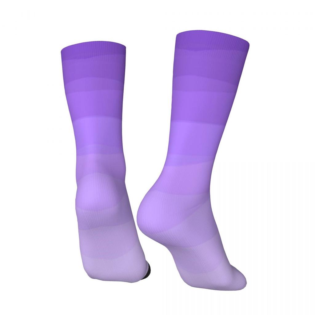 Ombre Polygonal Socks Autumn Gradient Purple Stockings Vintage Couple Medium Soft Socks Custom Outdoor Sports Anti-Slip Socks