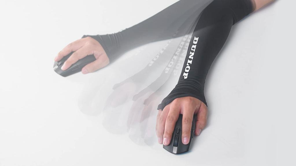 Dunlop Gaming Muscle Arm Support, eSports-Specific, FPS/TPS-Specific, Right Arm Only, Made in Japan (M-L, Black)