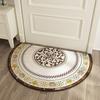 Thick Ethnic Floral Entrance Doormat Non Slip Door Floor Mat Indoor Half Round Welcome Mats Bathroom Carpet Kitchen Area Rugs