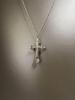 Vintage Silver Cross Choker Necklace, Punk Retro Gothic Collar Chain