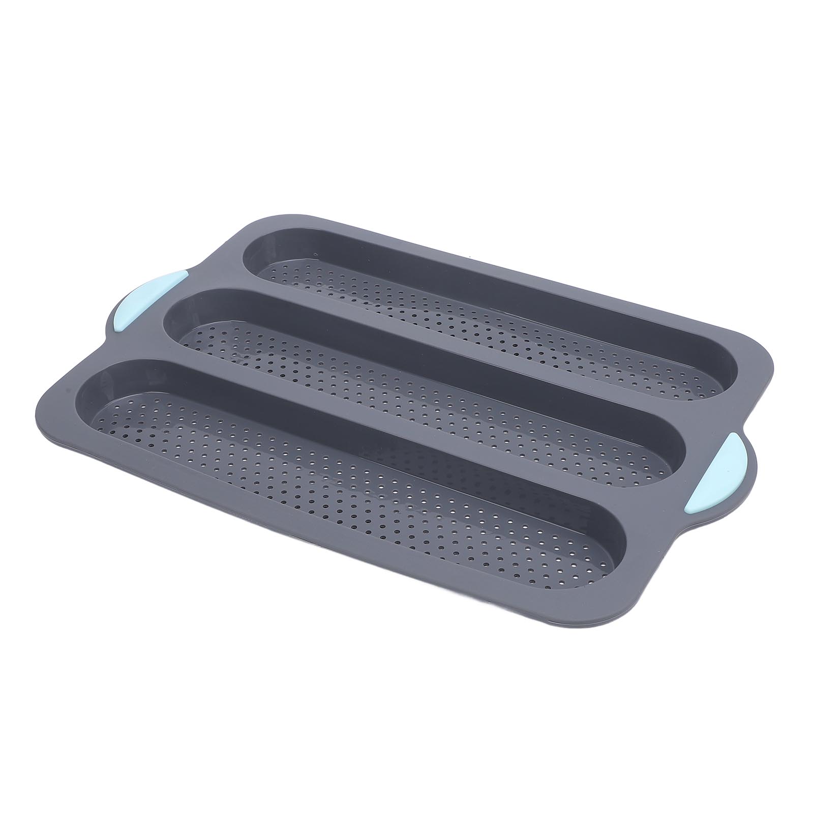 Silicone Bread Pan Nonstick Heat Resistant Perforated French Bread Baking Pan Cake Pan with Anti Slip Handles