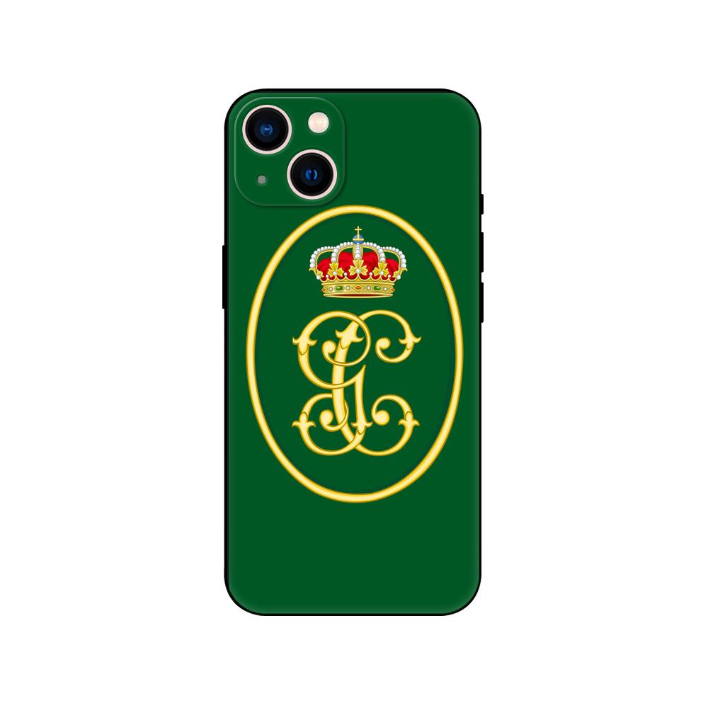 Spanische Guard Civil Emblem-Telefonhülle für iPhone 14 2020se 6 6s 7 8 Plus X 10 XR XS 11 12 13 Mini Pro MAX schwarze TPU-Rückseite