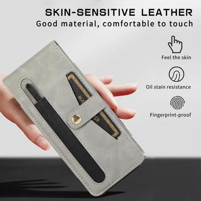 Pełne Etui Portfelowe na Telefon Skórzane Etui dla Samsunga Galaxy Z Fold 5 Fold3 Fold4 Fold5 5G Fold2 Fold 3 4 2 Przegródki na Karty Folia Szklana