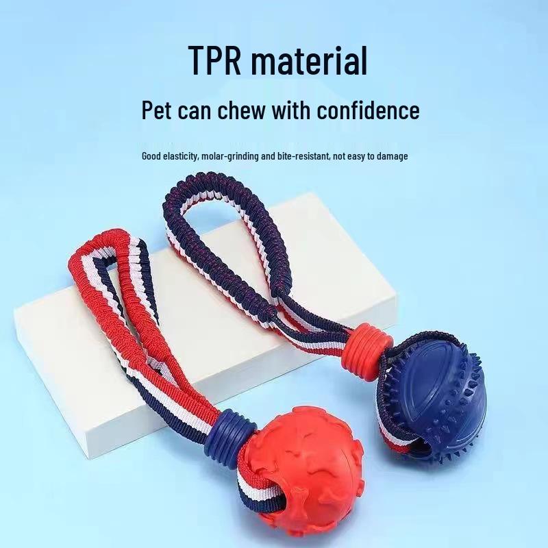 Large Breed Dog Training Ball with Rope – Interactive Toy for Malinois, Golden Retriever, German Shepherd