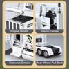 1:24 Peterbilt 389 Toys Alloy Cars Diecast Models with Light Music Pull Back Vehicle 3 Doors Opened Miniature Car for Boys Gifts