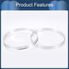 INFINAUTO Hub Centric Rings, 110mm OD x 108.1mm ID, Aluminum Alloy, Silver Tone, 4 Pieces