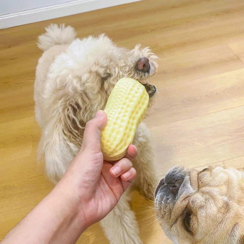 Peanut Shaped Dog Chew Toy Dog Rubber Toy Teeth Grinding Suitable for Large and Medium Sized Dogs Puppy Supplies Pet Supplies