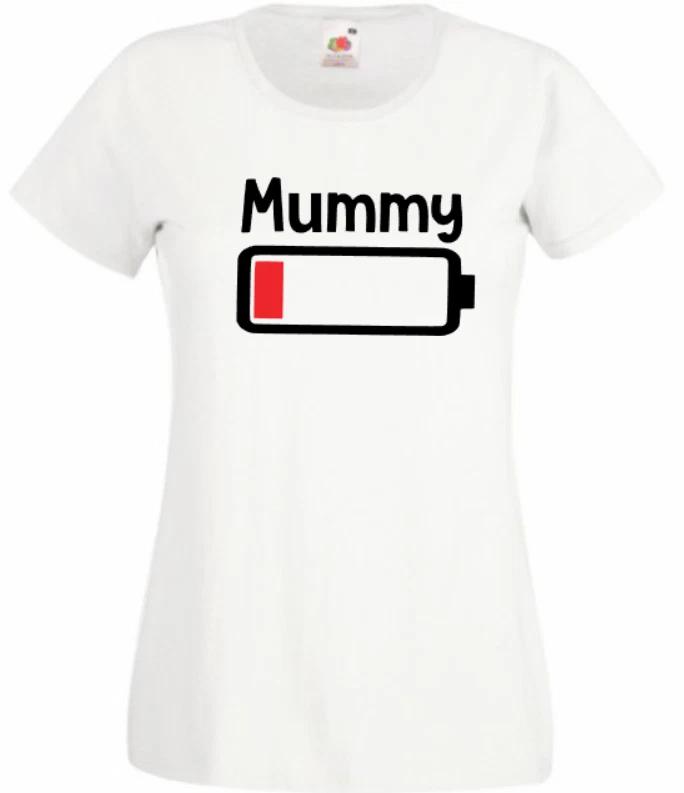 White matching family t-shirts battery fun humour parents/kids/baby FOTL 100