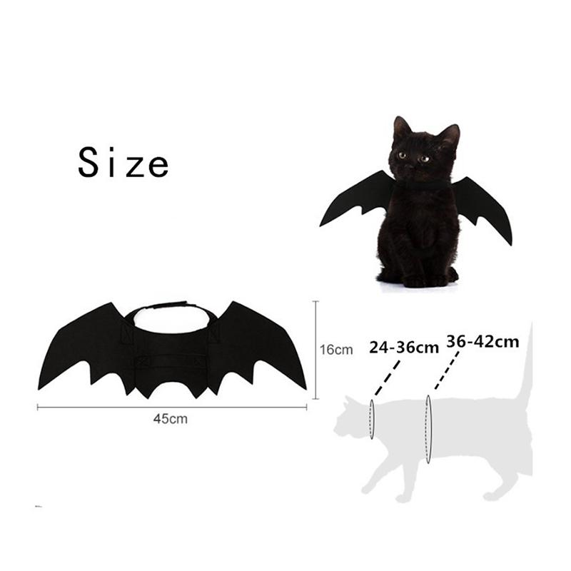 Ali di Pipistrello Nere Cosplay per Cane Gatto Costume Festa Halloween Decorazione