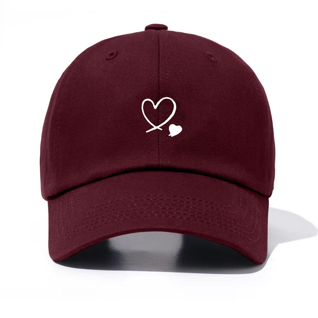 1 Stück Baseballkappe mit Herzmuster für Herren Damen Klassisch Lässig Stilvoll Perfektes Geschenk für Familien und Freunde