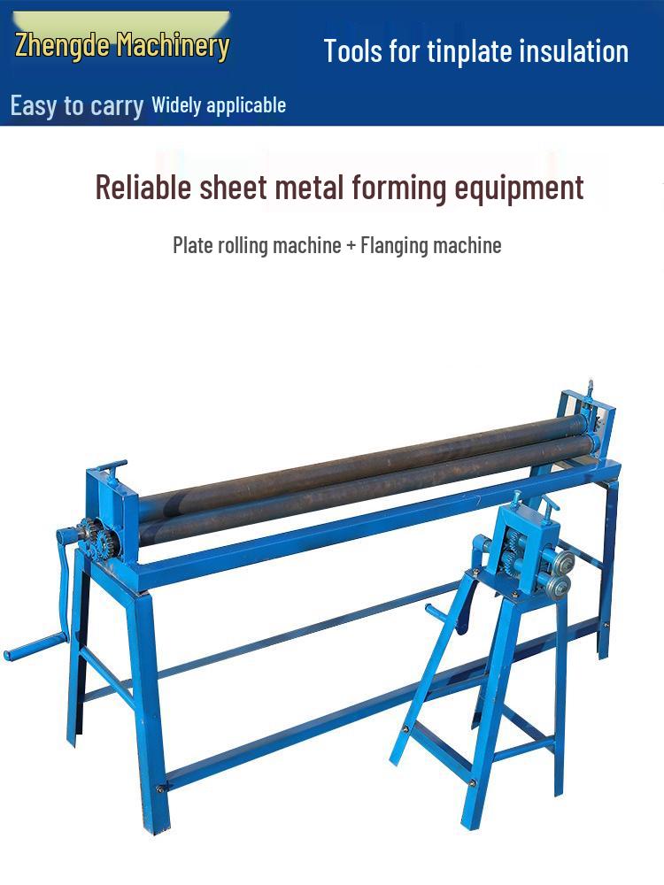 Manual Hand Crank Roll Bender: Compact Cylinder and Plate Bending Machine