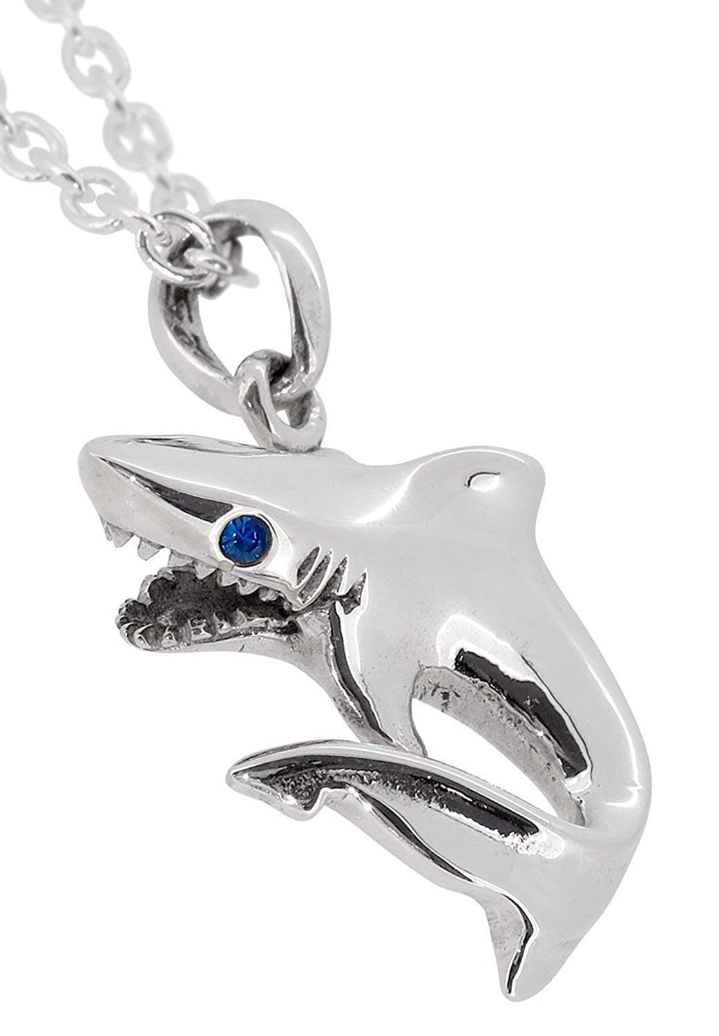 

Shinjuku Gin no Kura Shark Silver 925 Necklace Pendant Shark Marine Sea Fish Hawaiian Jewelry (with chain)
