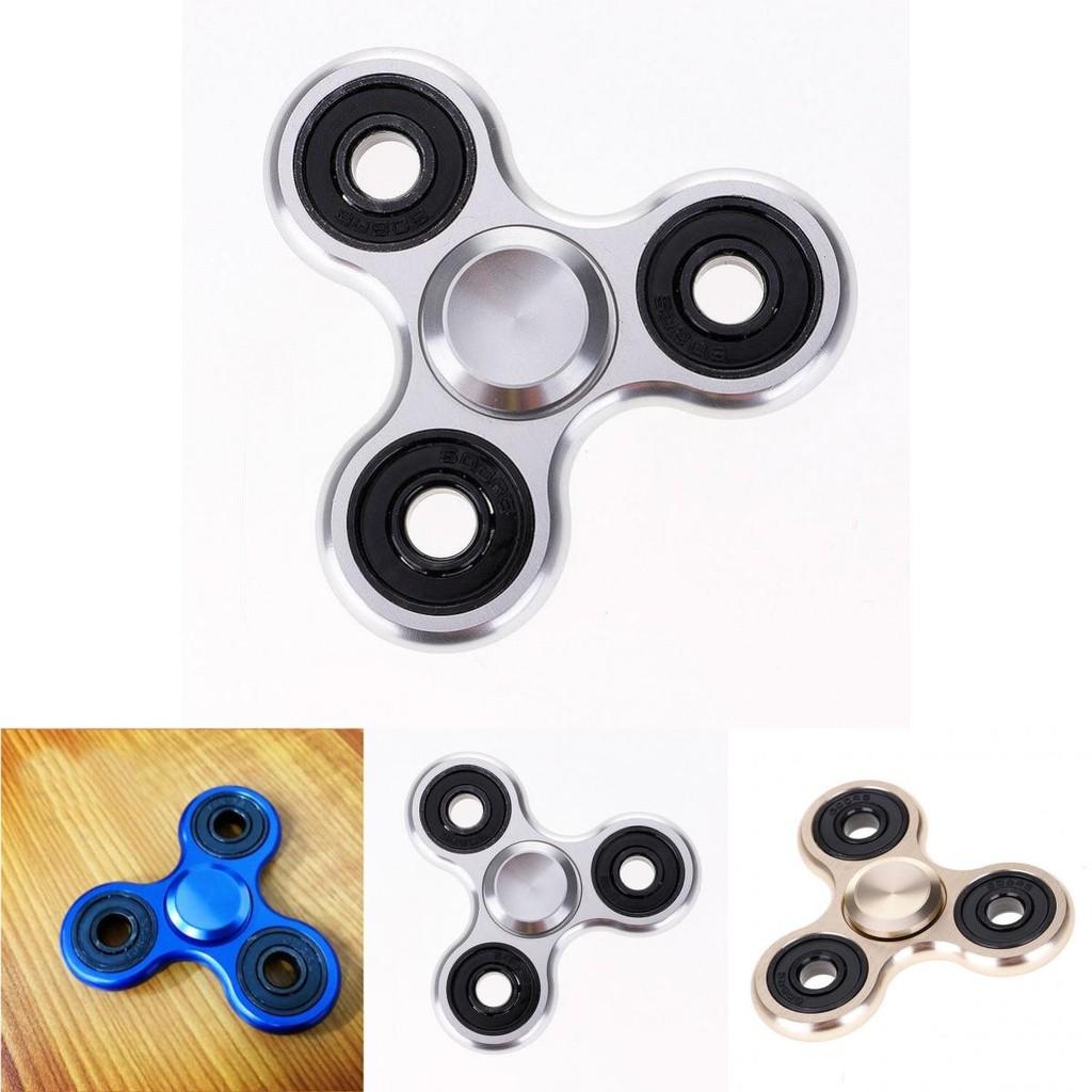Premium Aluminum Alloy Tri-spinner Silent Bearing Metal Fidget Toy Stress Relief