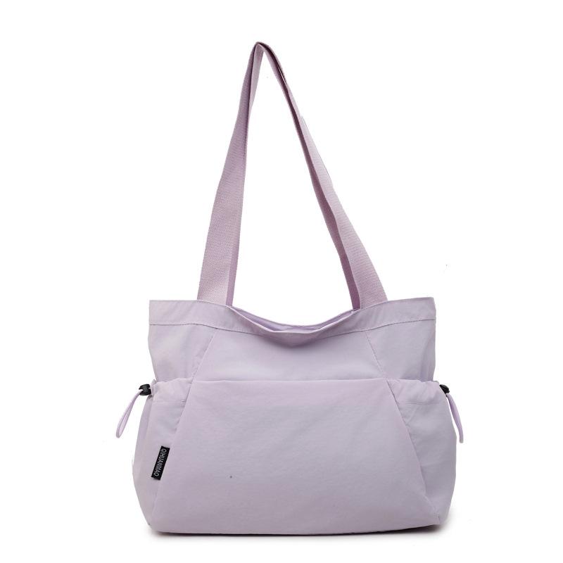 Lightweight Casual Nyl Bag for Women Summer Simple Large Capacity Single Shoulder Commuter Bag Versatile Fitness Yoga Tote Bag