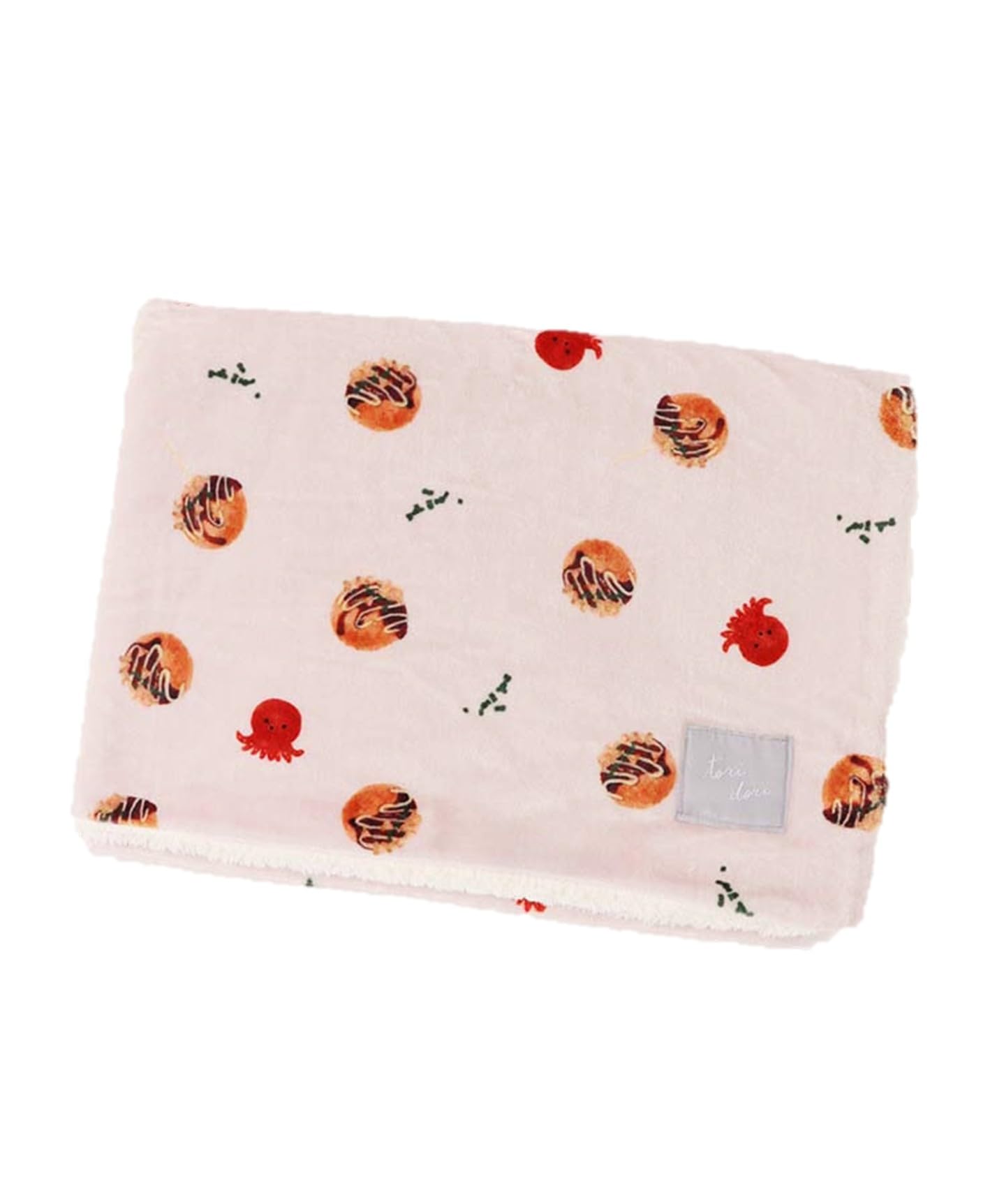 

Bleu Bleuet Food Digiprint Blanket, Warm Throw, Fleece-Lined, Boa Lining (Takoyaki)