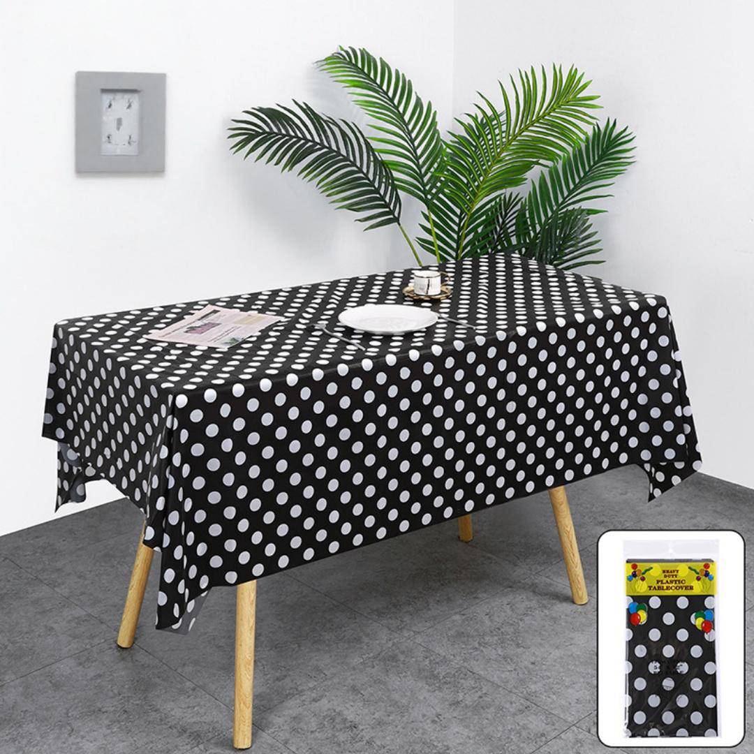 

1/3pcs Plastic Plaid Table Cover Rectangular Tablecloth Picnic Disposable Table Cloth For Birthday Party Decorations 1pc чёрный