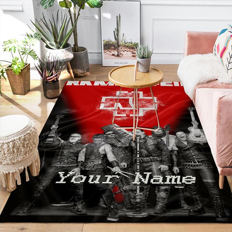 Custom 1Pc Rammstein Metal Music Band Rug Office Carpet Indoor Outdoor Entrance Doormat Nonslip Soft And Comfortable Living Room D2915232