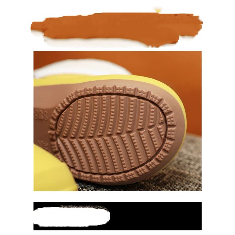 Damen Modische Rutschfeste Wasserdichte Verdickte Und Verschleißfeste Kurze Stiefel Mit Baumwolle Regenschuhe