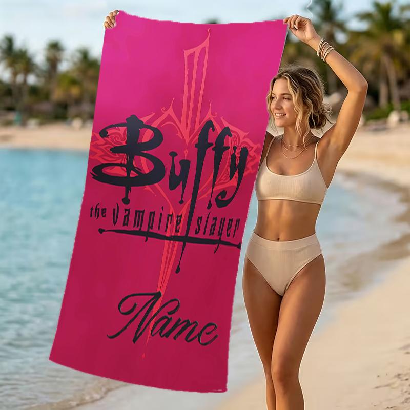 Customizable personalized beach towels Buffy the Vampire Slayer themed designs.Suitable for the beach, yoga, sports;ideal as beach accessories