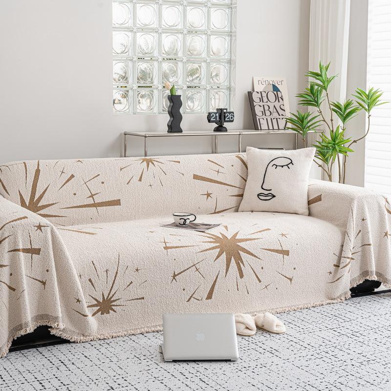 Жаккардовый диван-полотенце Fireworks Плюшевое одеяло Нескользящее полотенце Трехмерный — фото 2