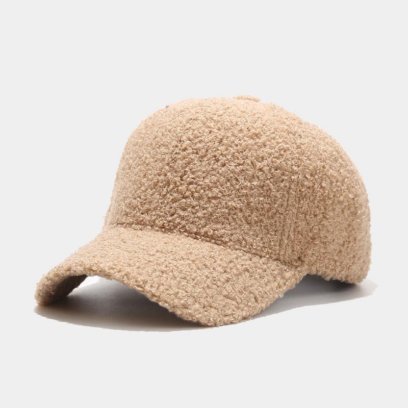 Autumn 2025 Lambswool Baseball Cap - Unisex Retro Casual Fashion