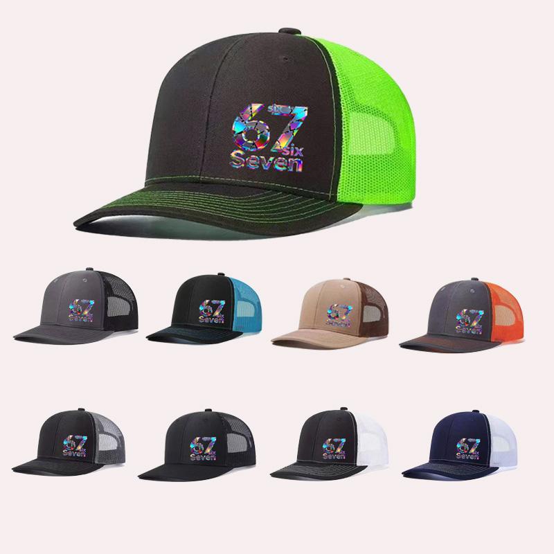 1PC American Streetwear 67 Laser Mesh Hat | Breathable and Card Free, Essential for Street Skateboarding