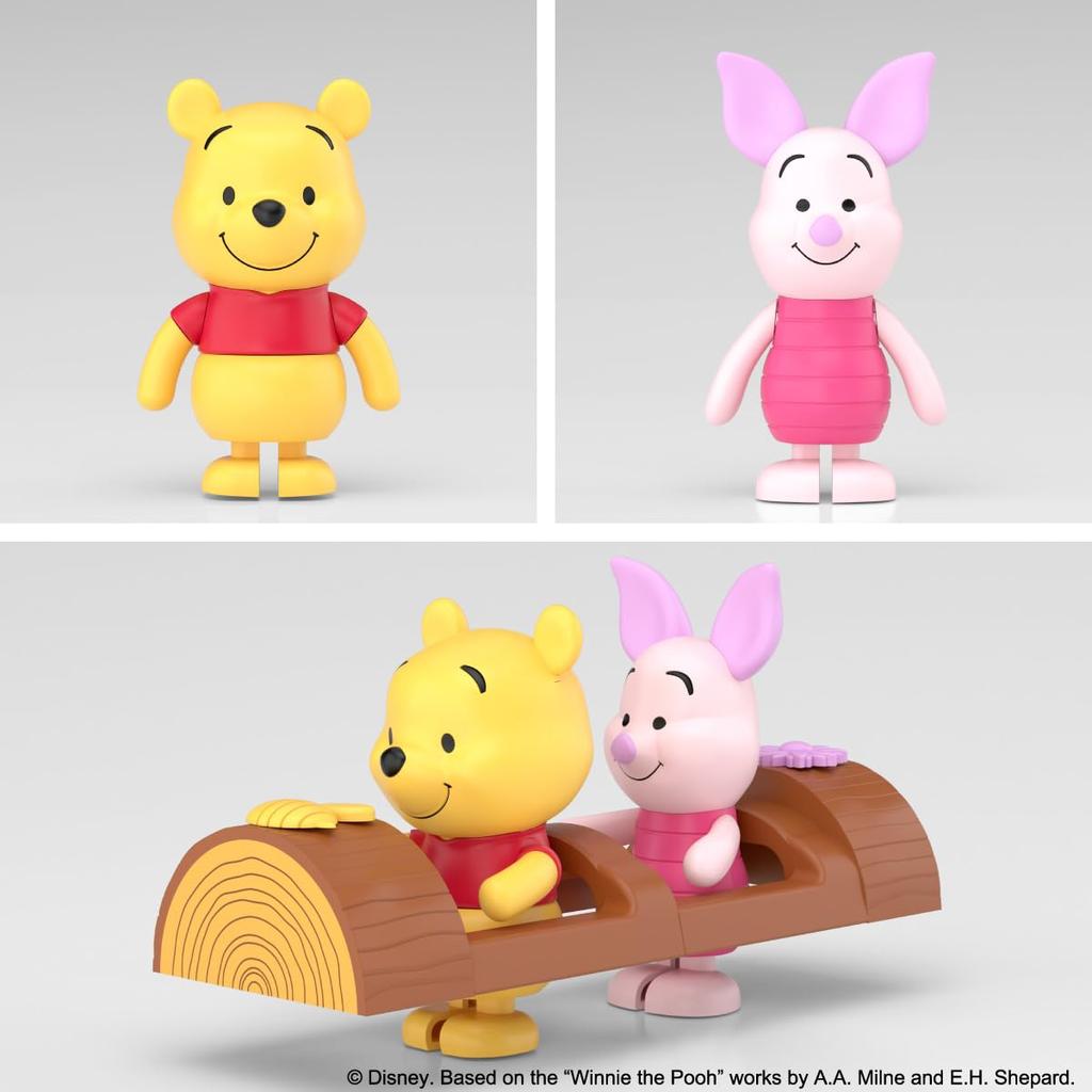 Aoshima Bunka Kyozai Rakupla Tocotoko No. DP-15 Winnie the Pooh Pooh & Piglet Pre-Colored Plastic Model