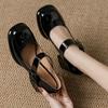 2024 Ladies Shoes Mary Janes Women's High Heels Summer Dress Pumps Women Solid Buckle Strap Heels Shoes Ladies Zapatos De Mujer