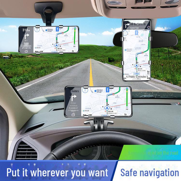 Suport Universal pentru Telefon cu Oglindă Retrovizoare pentru Bordul Mașinii
