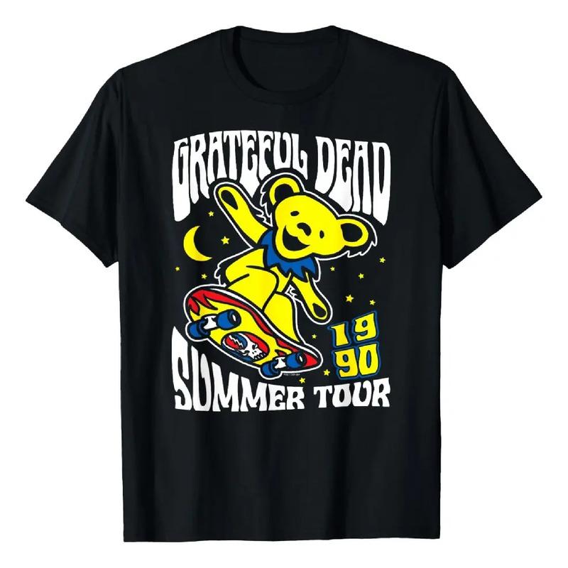 Camiseta Vintage Da Banda Grateful Dead Skateboard Bear Summ S разноцветный
