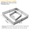Adjustable Mousse Ring 3D Round & Square Cake Mold Stainless Steel Baking Mould Kitchen Dessert Accessories Cake Decorating Tool