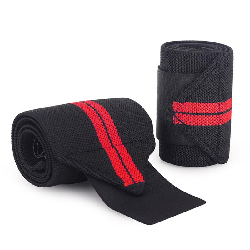 1Pair Sports Wristband Fitness Wrist Support Wristband Gym Weight Lifting Wraps Bandage