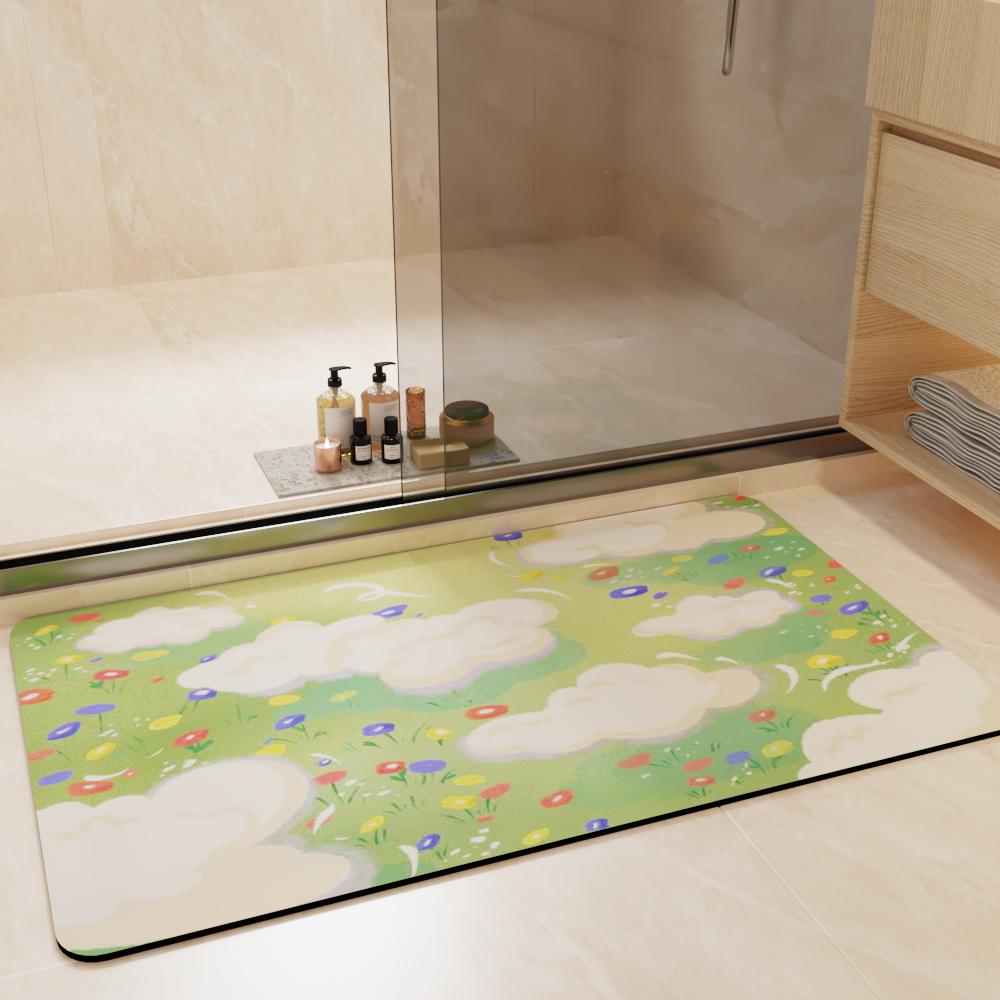 

Быстросохнущий влагопоглощающий коврик для ванной комнаты - нескользящий, антимасляный коврик для ног и домашних животных для прихожей 40x60cm