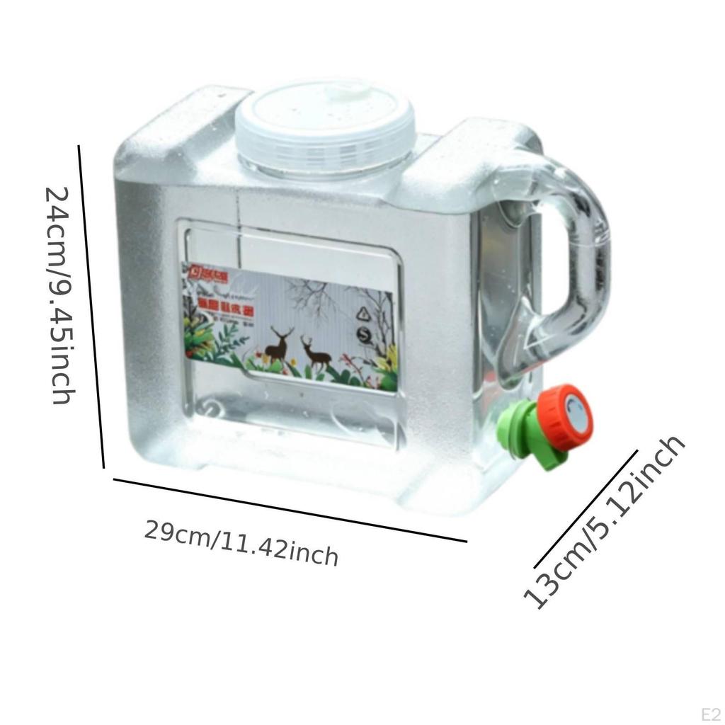 Camping Water Container Carrier Extension Hose Large Capacity Storage Jug with Spigot for