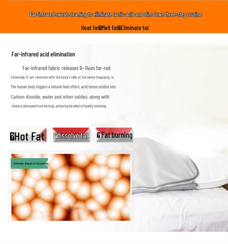 Pătură de încălzire cu infraroșu îndepărtat pentru îndepărtarea umezelii și a frigului, detoxifiere acidă, tratament de înfrumusețare cu cătină, pătură cu aburi pentru salon.