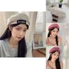 Retro-inspired Breathable Beret For Women In Rose Black Beige Khaki Versatile Cap