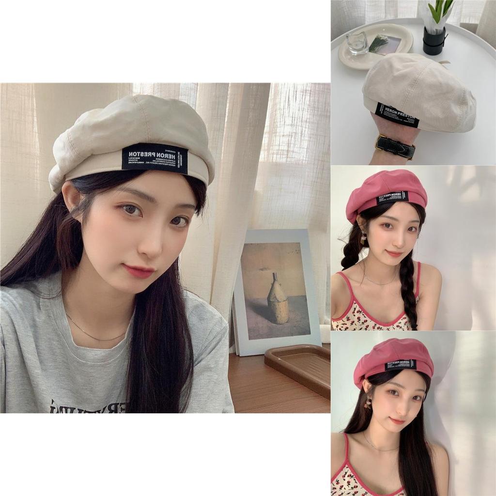 Retro-inspired Breathable Beret For Women In Rose Black Beige Khaki Versatile Cap