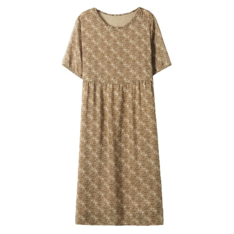 Summer Chiffon Tie-up Dress for Middle-aged & Elderly Women - 2026 New Style Fashionable Loose Skirt