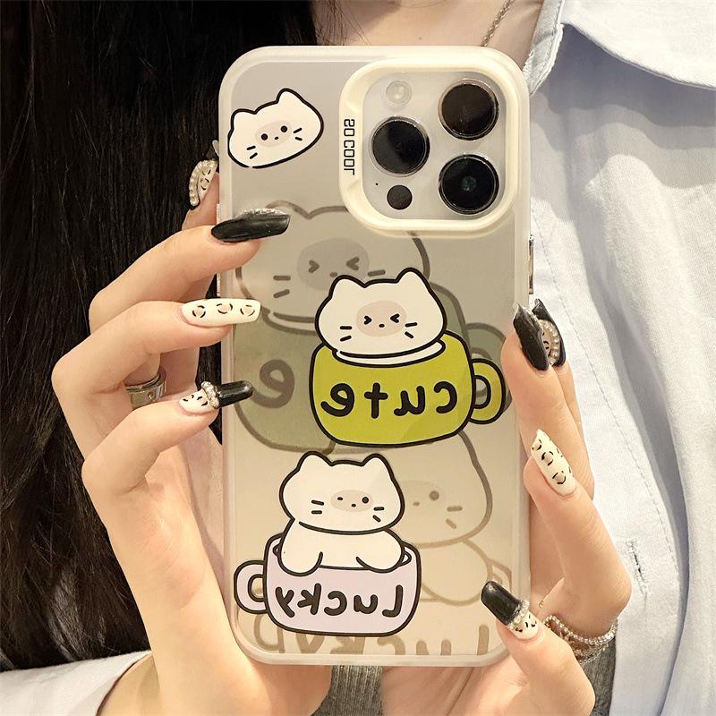 Zhitai 13Pro Cartoon Frosted Laser Case for Apple 16, iPhone 14, and Huawei P70.