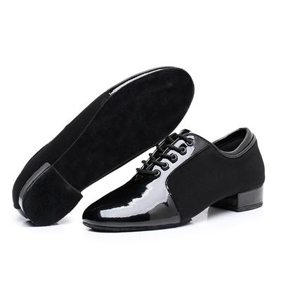 Fashion Men New Modern Dance Shoes Male Oxford Fabric Tango Latin Shoes 2.5cm Heels Breathable Soft Social Ballroom Dance Footwear