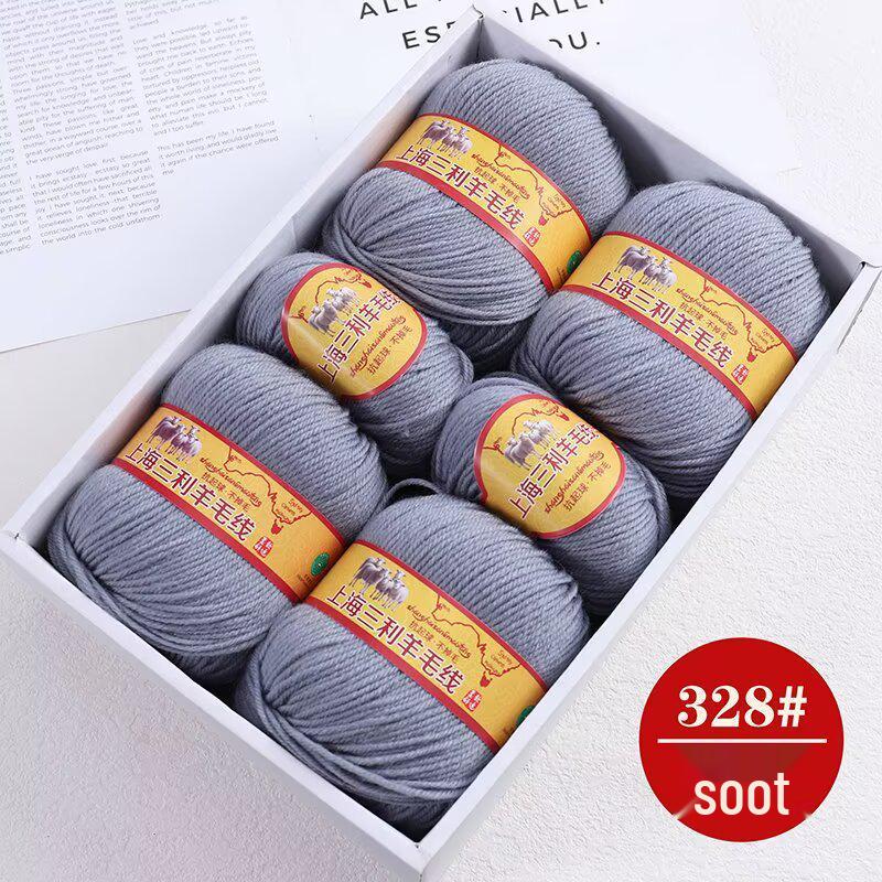 Premium Medium Thick Pure Goat Wool Yarn Balls for Handmade DIY Scarves