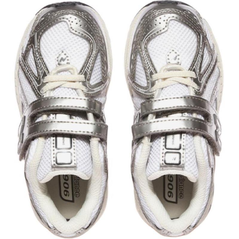 New Balance Kids Low Top Comfort Running Shoes White Silver For Little Kids PV1906SW