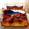 Cartoon Charmander Bedding Sets Comforter Quilt Bed Cover Charizard Duvet Cover PillowCase Kids Adult Size Home Textiles