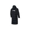 Li Ning Badminton Series Warm Long Hooded Down Jacket Men Outerwear Black AYMP125-1