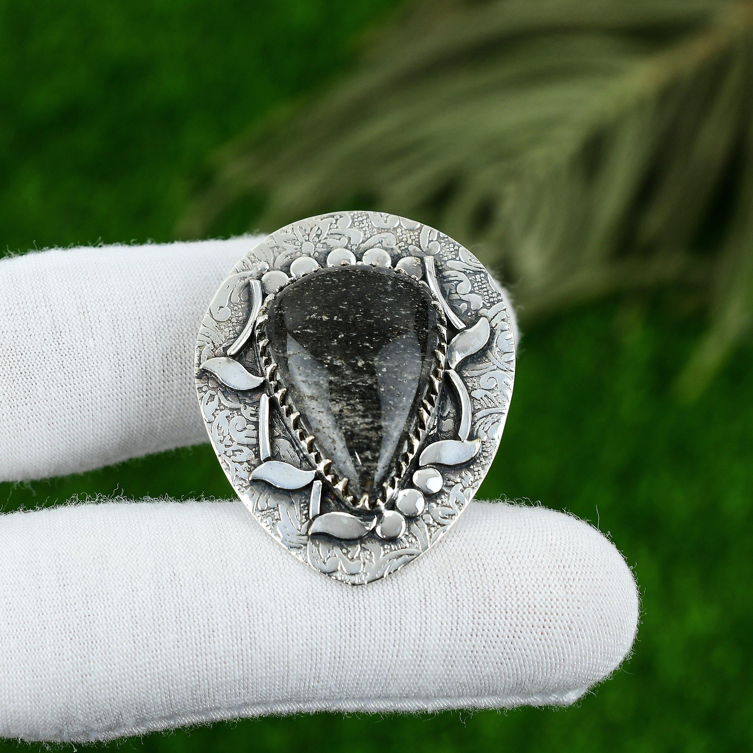 

Natural Black Sunstone Gemstone Pendant 925 Sterling Silver Jewelry For Girls