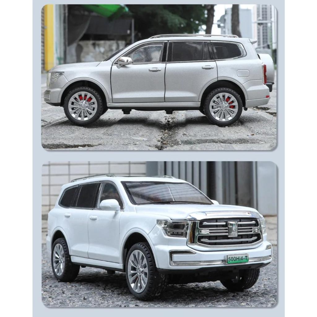1/24 Tank 500 Hi4-T SUV Legierungsauto-Modell Diecast Metallspielzeug Geländefahrzeuge Auto-Modell Simulation Ton und Licht Kinderspielzeug Geschenke