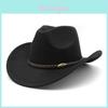 Western Cowboy Hat For Men With Wool Blend For Outdoor Riding And Sun Protection