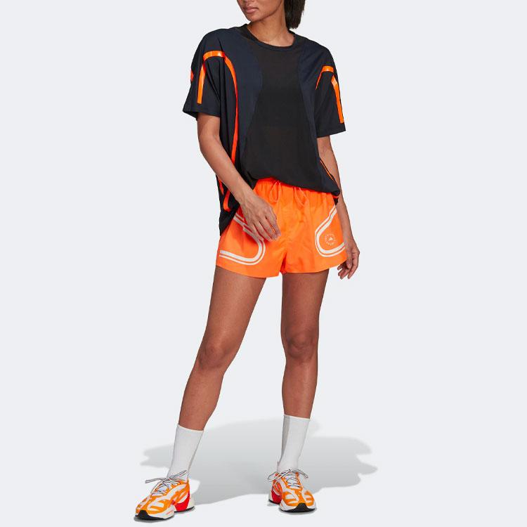 Adidas X Stella McCartney Loose Fit Round Neck Breathable Short Sleeve Sports Tee Women Tops Black HD9113