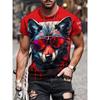 T-shirt Stampa Digitale 3D Top Manica Corta da Ragazzo e Uomo Versatile Traspirante