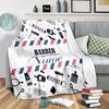 Haircut Elements Customize Your Name Blanket Warm Comfortable Soft Blanket For Chair Office Sofa Bed Sofa Office Camping Suitable For Gifting